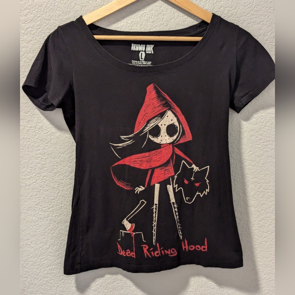 Dead Riding Hood Akumu Ink Holland Black T Shirt Size Small Womens Unisex